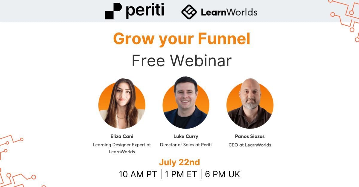 Supercharge your Funnel: Join LearnWorlds & Periti for Game-Changing Webinar